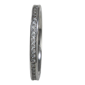 Aliança de aço para namoro - 2 mm - com pedras