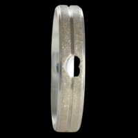 Aliança de prata 925 - 4 mm - com coração vazado
