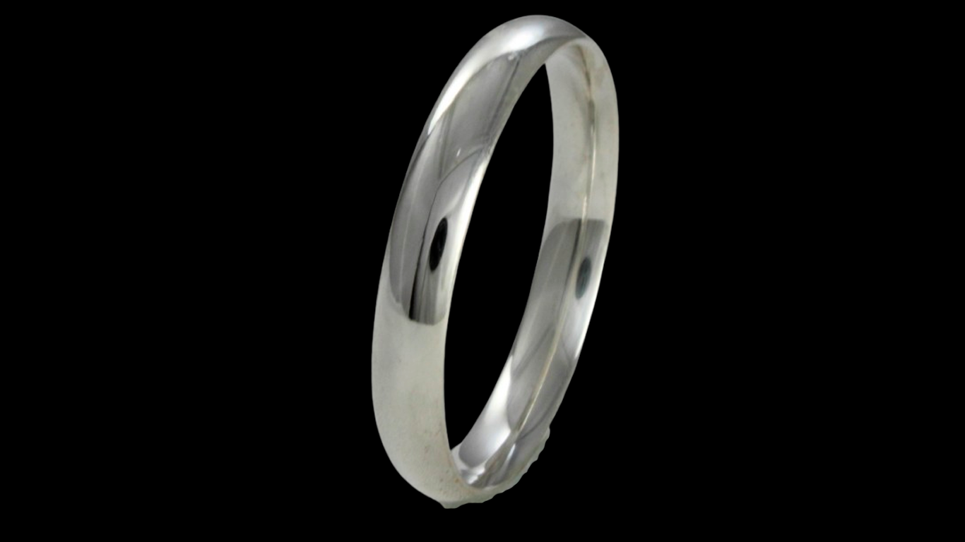 Aliança de prata 925 para namoro - 4 mm