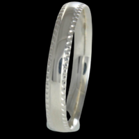 Aliança de prata para namoro - 4 mm