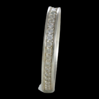 Aliança de prata para namoro - 3 mm - com pedra