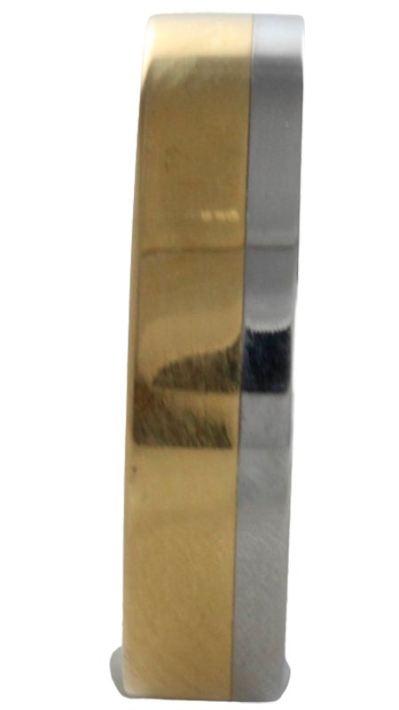 Aliança para noivado ou casamento de moeda - 6 mm - reta
