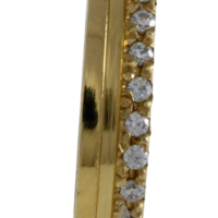 Aliança para noivado ou casamento de moeda - 4 mm - com pedras