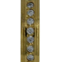 Aliança para noivado ou casamento de moeda - 4 mm - com pedra