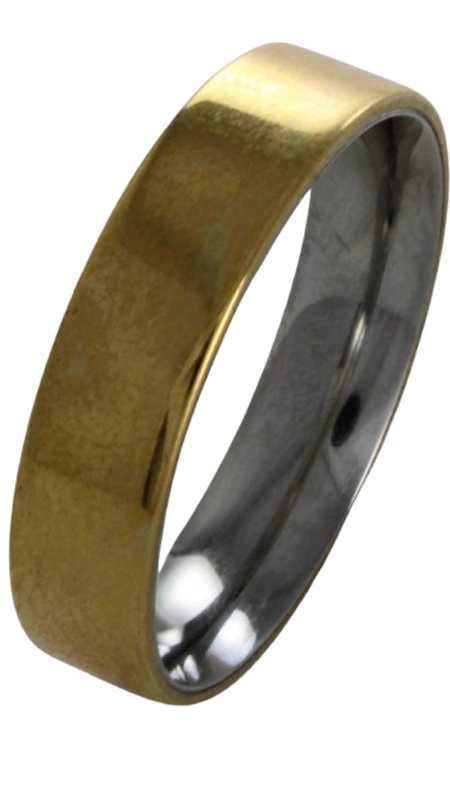 Aliança para noivado ou casamento de moeda - 6 mm
