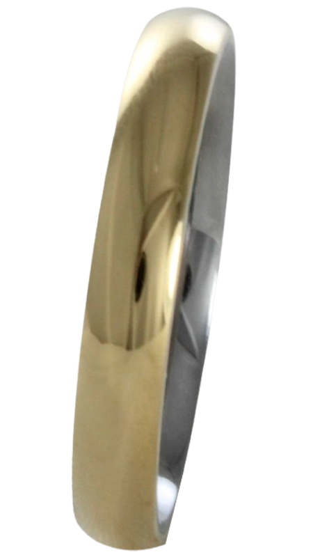 Aliança para noivado ou casamento de moeda - 4 mm - redonda