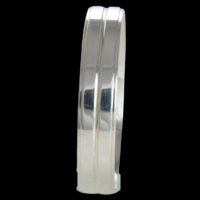 Aliança de prata 925 para namoro - 4 mm