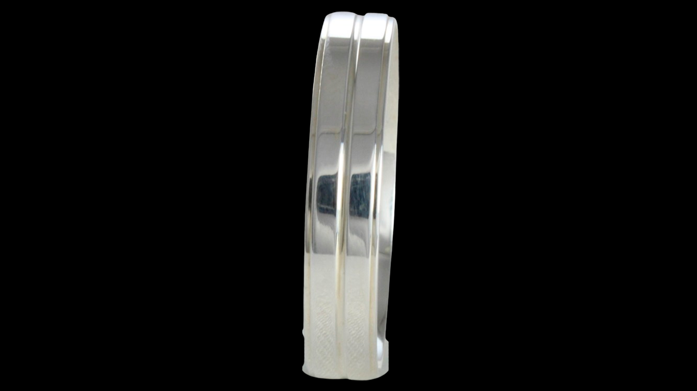 Aliança de prata 925 para namoro - 4 mm