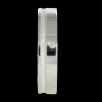Aliança de prata para namoro - 5 mm - com pedra