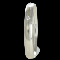 Aliança de prata para namoro - 3 mm - com pedra