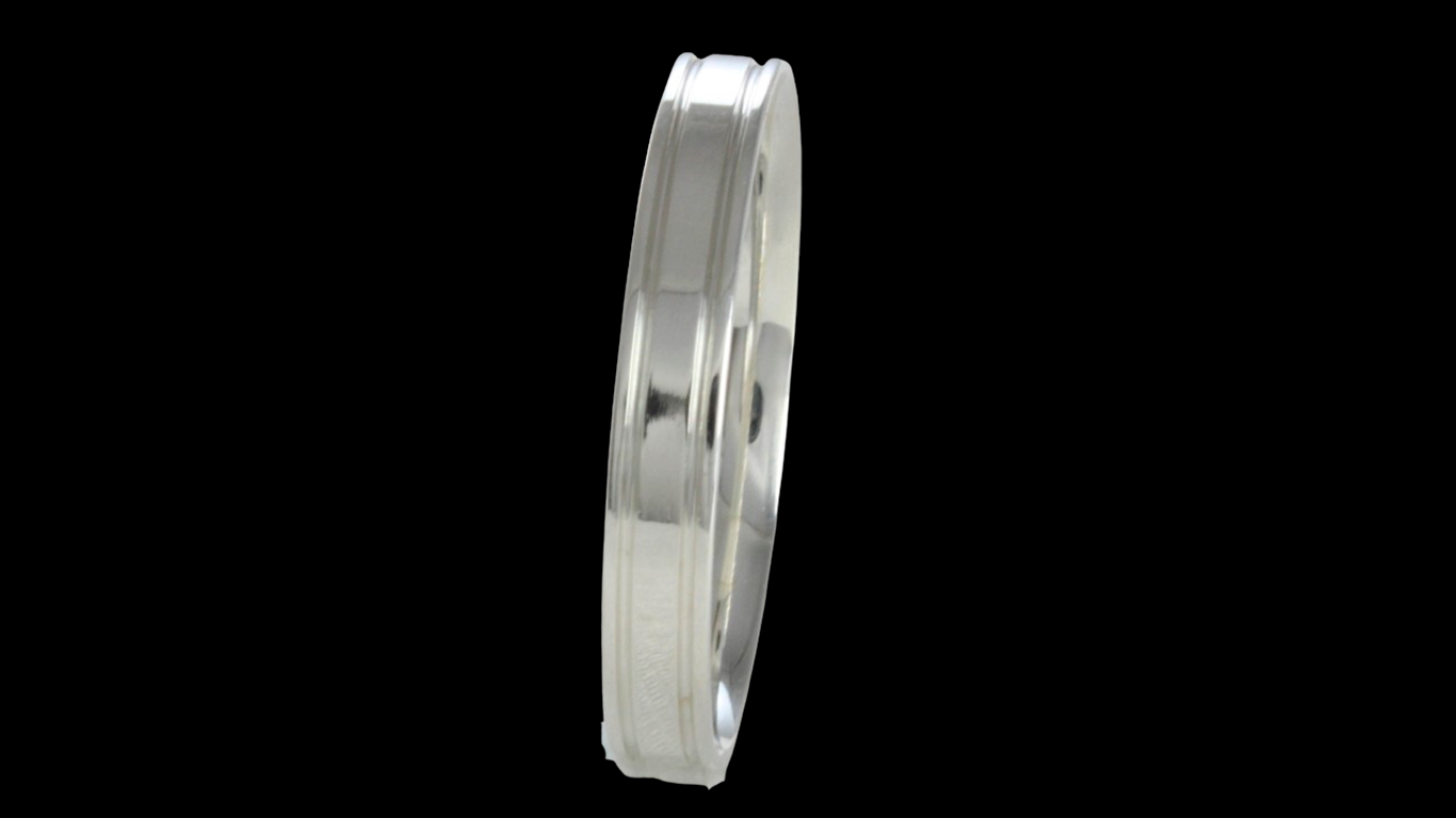 Aliança de prata para namoro - 3 mm