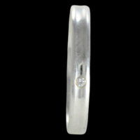 Aliança de prata para namoro - 3 mm - com pedra