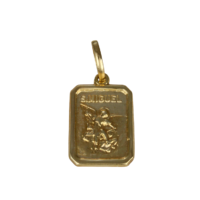 Medalha de São Miguel Arcanjo folheado